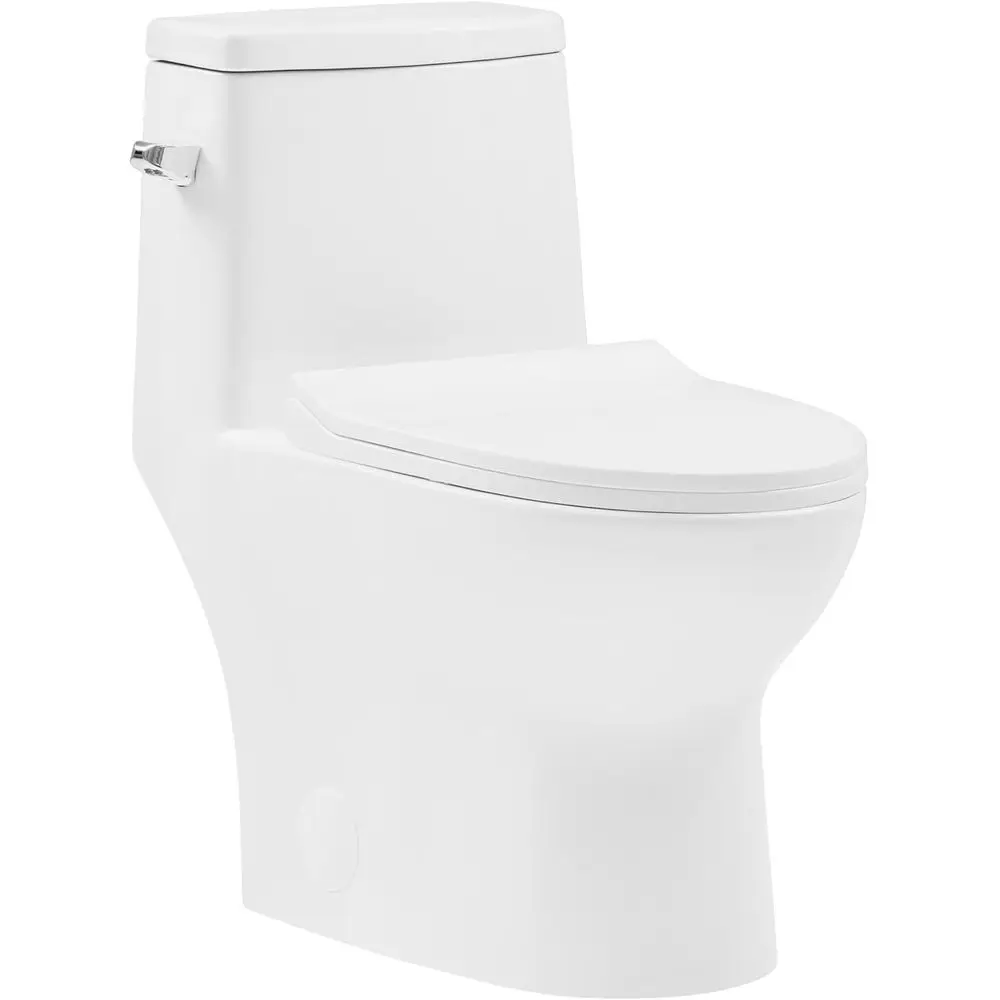 

Удлиненный унитаз-моноблок с левосторонним смывом, 10-дюймовое крепление, 1,28 галлона на смыв