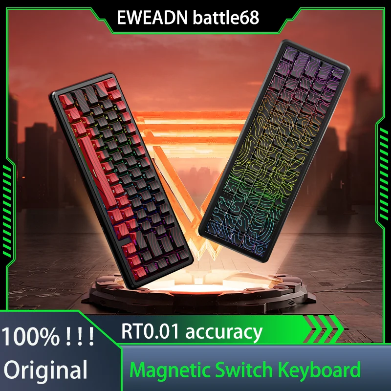 EWEADN Battle68 Mechanical Keyboard 0 Dead Zone Ultra Low Latency Gaming Specific Rt 0.01 Hot Swap Laptop Gaming Keyboard Gift