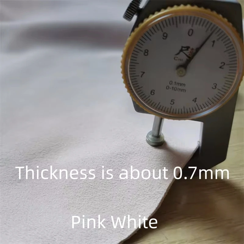 0.7mm Pink Anti-Cashmere Sheepskin. First Layer Leather. Real Leather Fabric. Handmade DIY For Inside. Hem. Whole Sheepskin