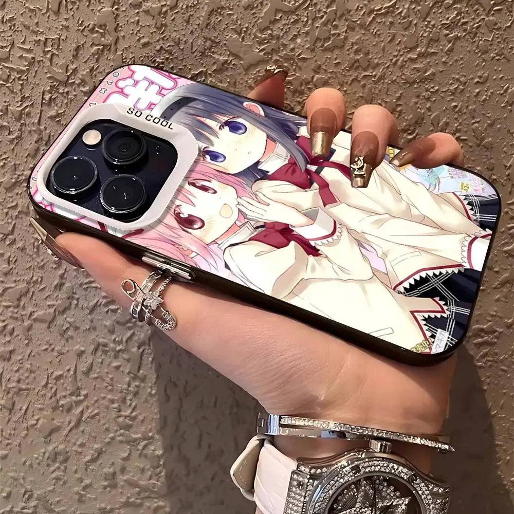 Cute Anime Puella Magi Madoka Magica Phone Case Color Silver Shell For IPhone 17 16 15 14 13 12 11 Pro Max Plus