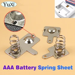 10Set Battery Shrapnel AAA Battery Springs 7 No.Positive And Negative Contact Spring Sheet Plate Silver Unidirectional Slot