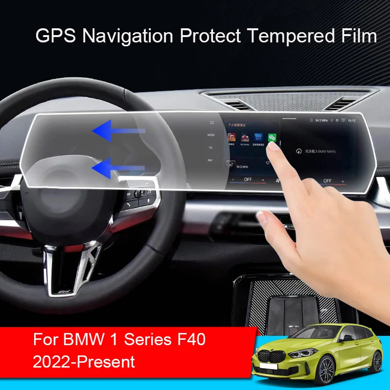 Car GPS Navigation Screen Protect Glass Film For BMW 1 Series F40 2022-2025 Dashboard Display Tempered Sticker Auto Accessories