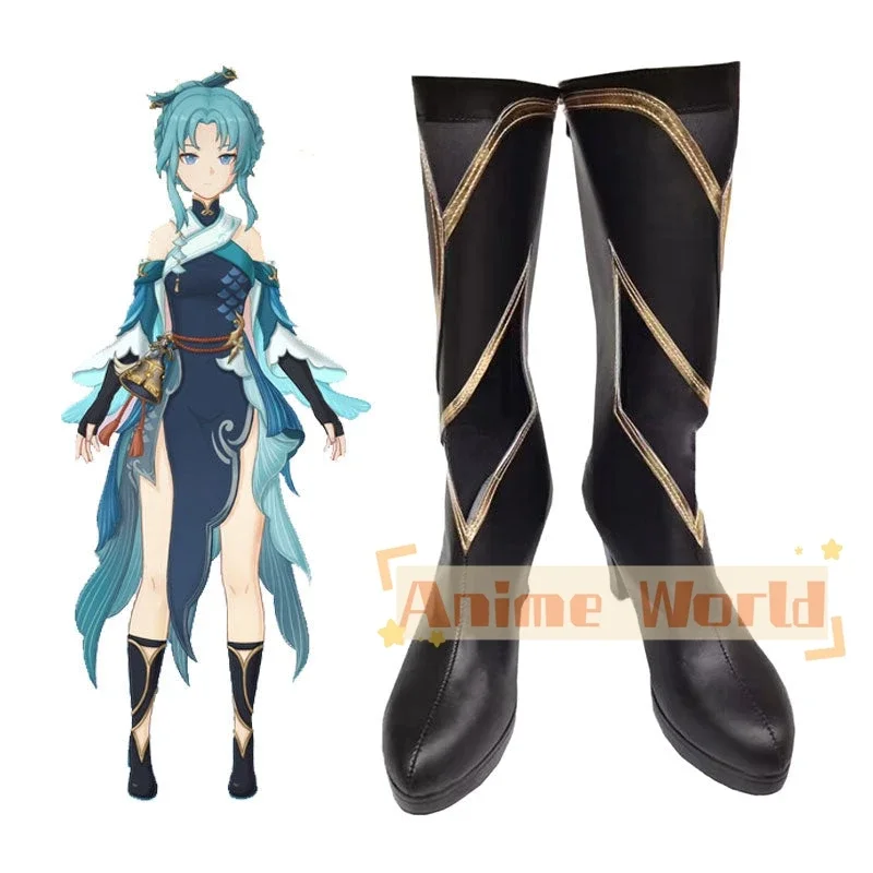 

Genshin Impact Streetward Rambler Madame Ping Shoes Сапоги для косплея Карнавальные ботинки на Хэллоуин на заказ