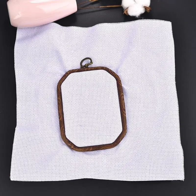 Plastic Retro Square Frame Embroidery Hoop Ring DIY Needlecraft Cross Stitch Machine Loop Hand Household Sewing Tools