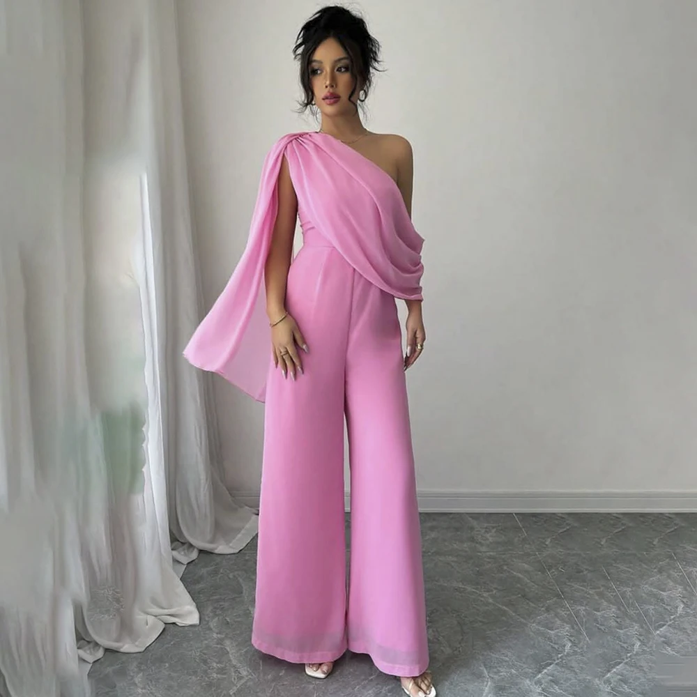 

Вечерние платья на одно плечо Элегантные женские комбинезоны Шифоновые платья без рукавов На заказ Вечернее платье Vestidos