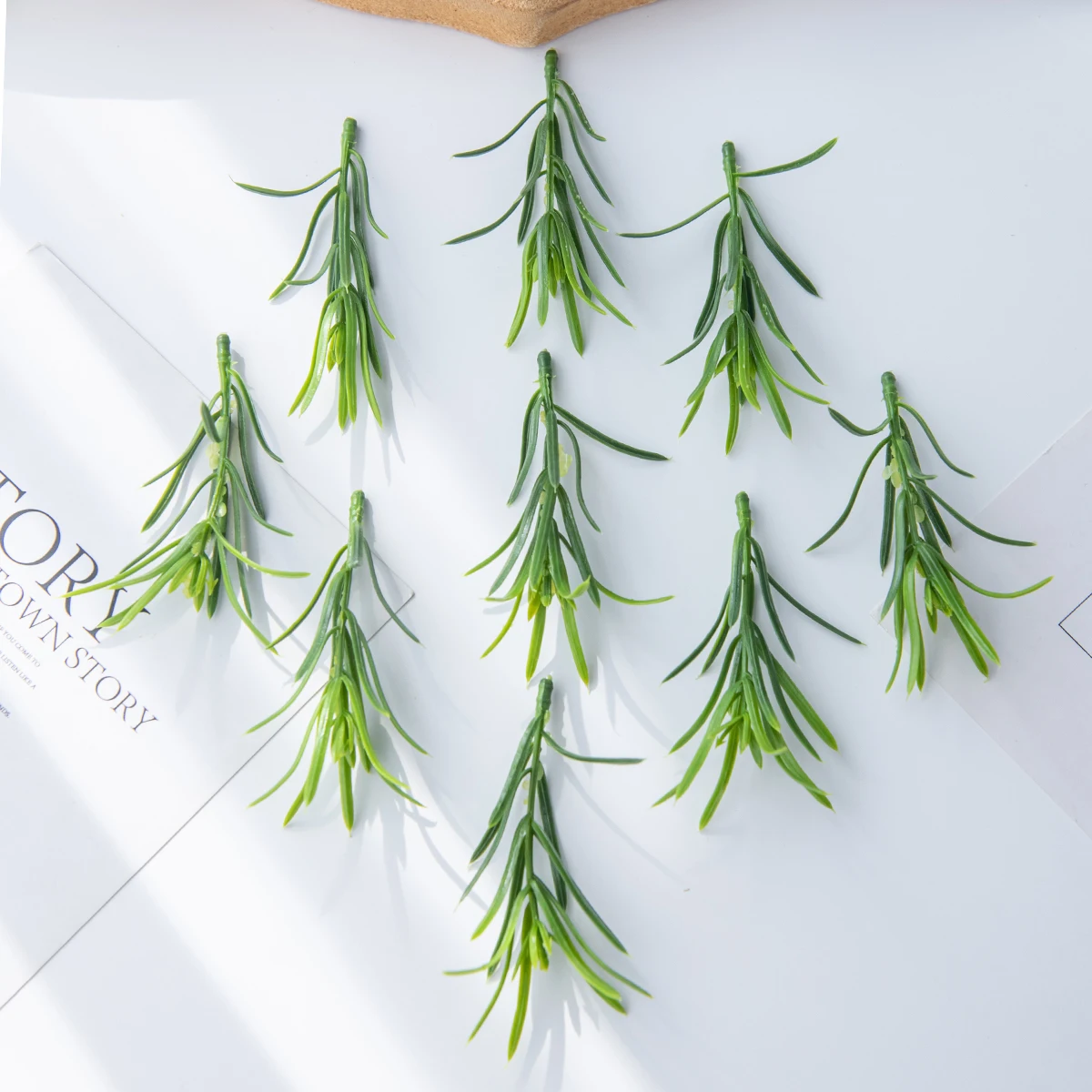 أوراق نبات صناعية لحفلة الكريسماس ، باقة زفاف ، حائط خلفية ، ديكور حديقة ، صندوق ذاتي الصنع ، إكسسوارات زفاف ، 50 * *