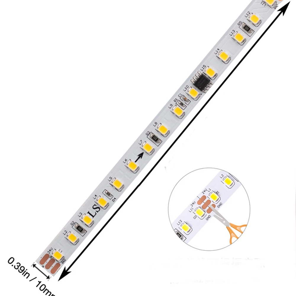 Addressable 24V Led Strip Light SMD 2835 IC WS2811 120Leds/m 5M 10M 24 V Volt Tape Led Strip Addressable Cool Warm Nature White