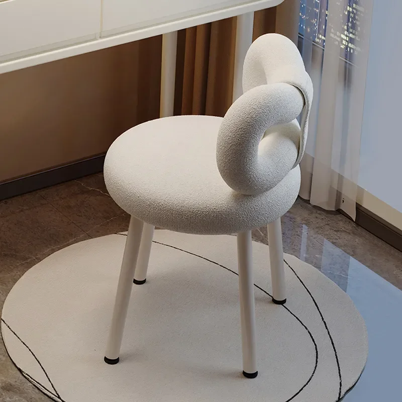for Cream Wind Makeup Chair Bedroom Internet Celebrity Master Bedroom Backrest Designer Premium Makeup Stool Dining Chair