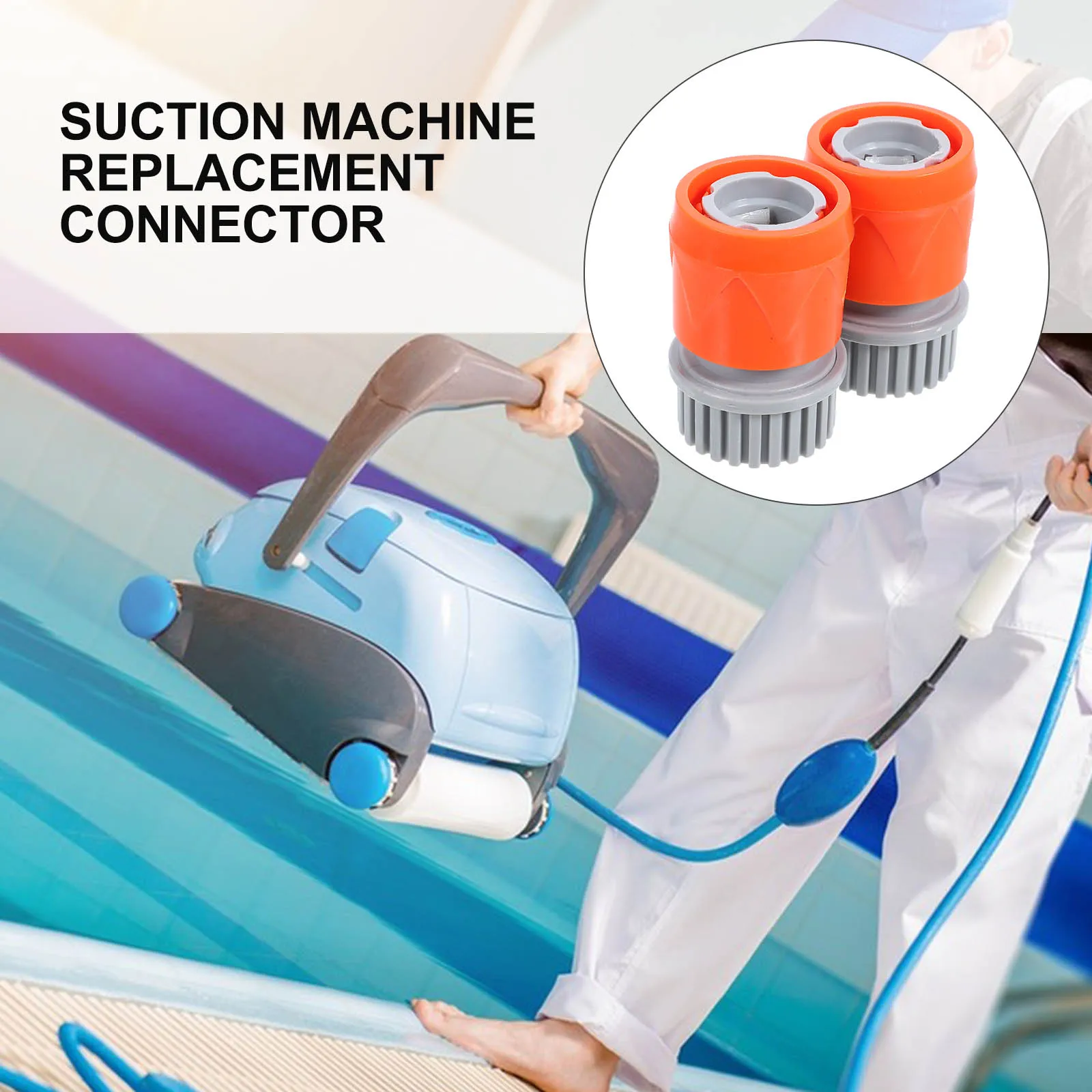 

2pcs Pool Vacuum Connector Quick Connect Garden Fittings Plastic Female Coupler For Underwater Durable Lightweight Portable Easy