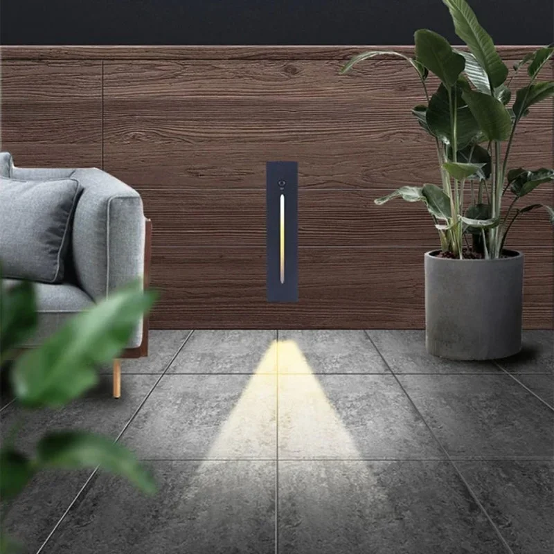 Simple Wall Lamp IP65 Waterproof Outdoor Indoor Night Lighting Sensor LED Step Light for Hallway Staircase Decorative Lighting