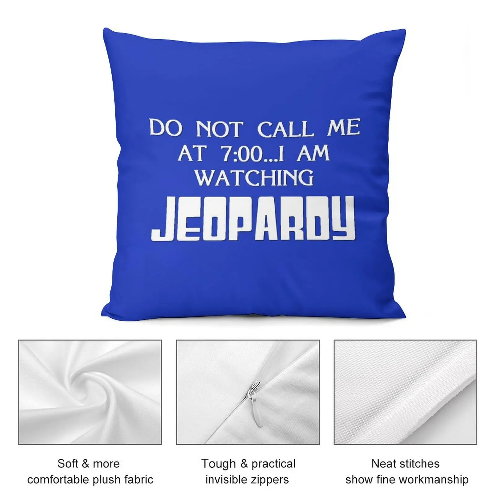 Jeopardy 7:00 Throw Pillow Cusions Cover Christmas Pillow Covers luxury decor Decorative pillow case