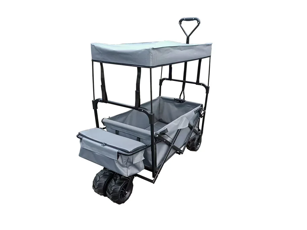 Dosel plegable WagonOutdoor, camión de jardín plegable con asas de tracción de empuje ajustables