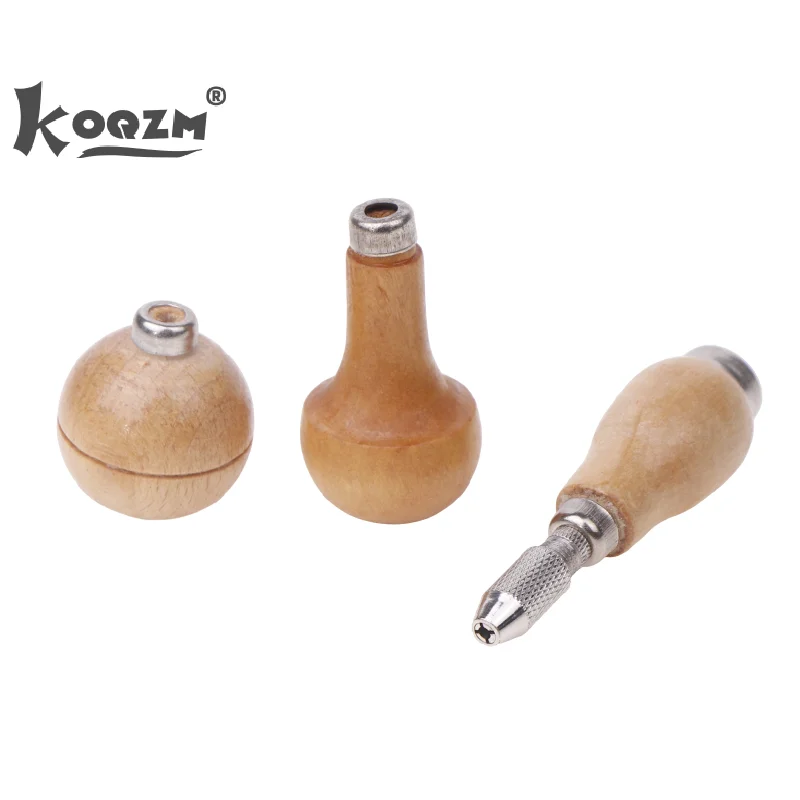 Mushroom Push Drill Bit Handle Jewelry Craft Handle Graver Pin Vise Wooden Handle With Chuck DIY Woodworking Twisting Wire Tools