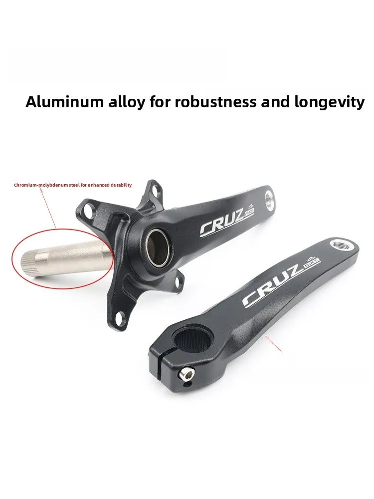 

Cruzbike Mountain Bike Hollow Inteated Crankset B 04 Single Ring Chainring BB Set Bicycle Modin Parts