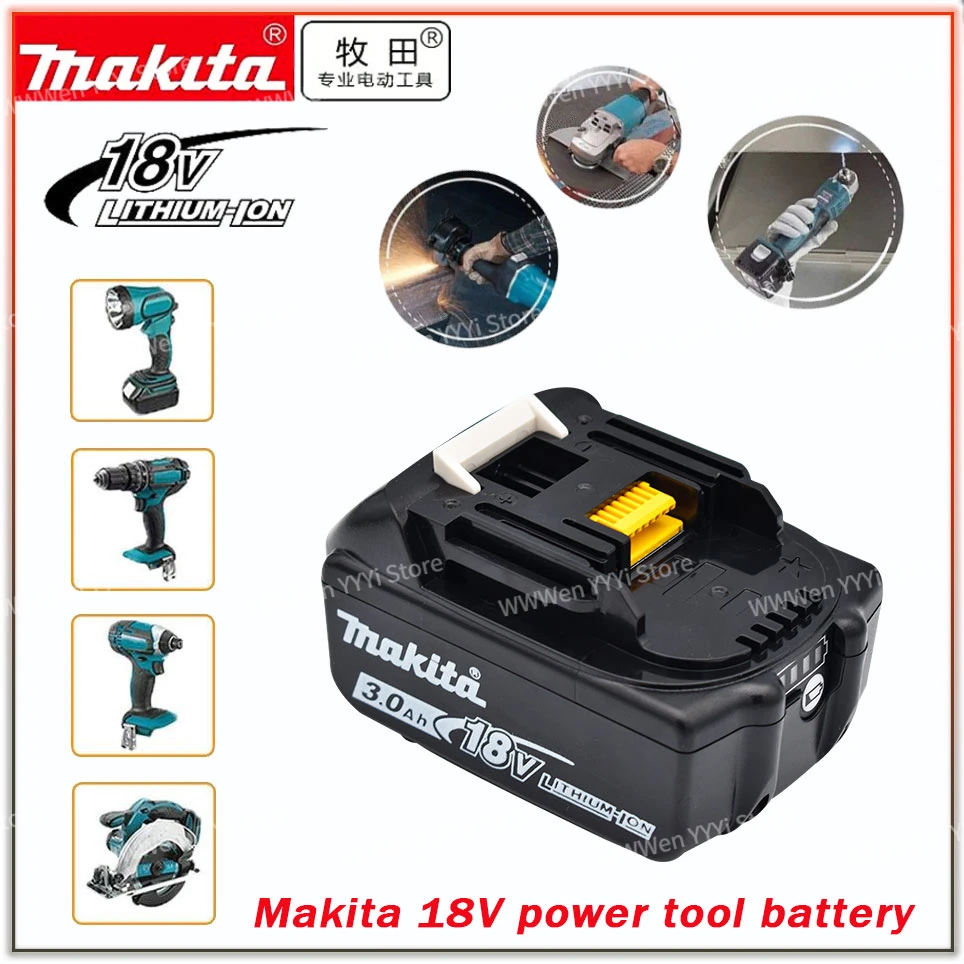 

Original Makita 18V Battery 3.0Ah Rechargeable Power Tools Battery for 18V makita Replacement LXT BL1860B BL1860 BL1850 BL1830