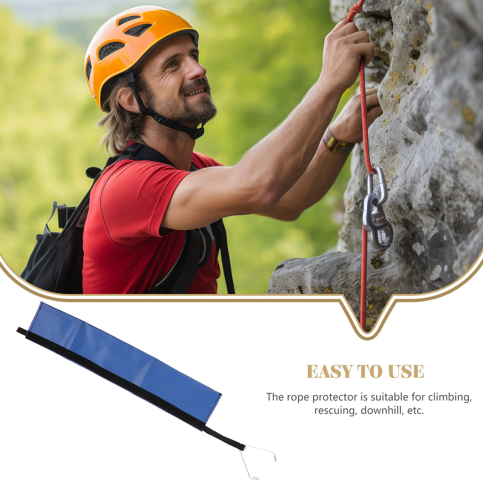 

Climbing Rope Protector PVC Lightweight Abrasion-Resistant Safety Rope Cover for Climbing Rescue Downhill Equipment