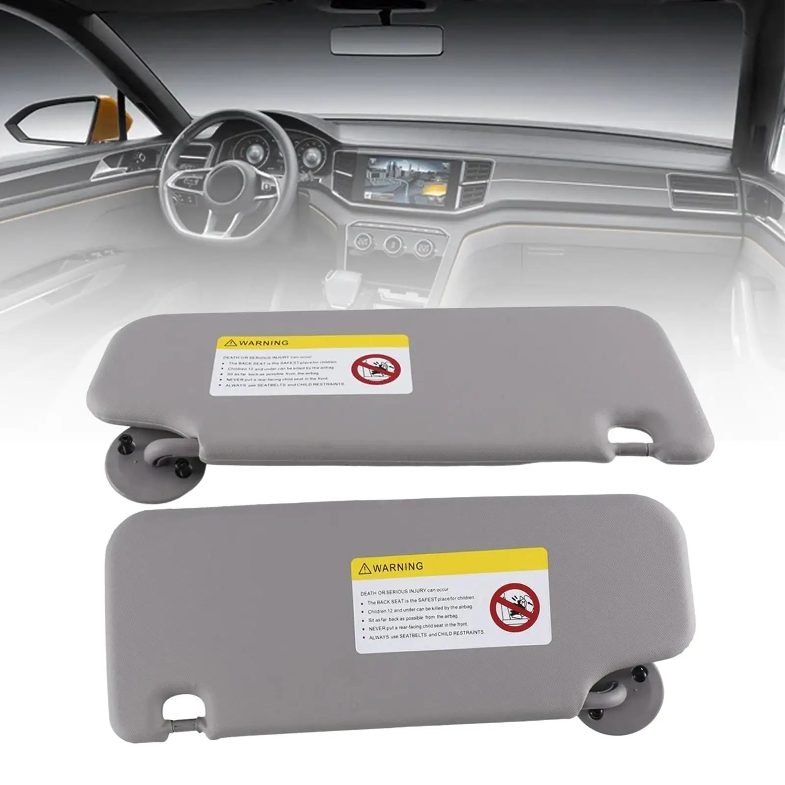 2 Pieces Sun Visor P95327509 P95327507 Grey for Chevrolet Sonic Aveo