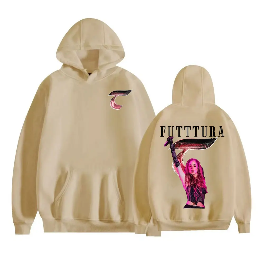 ألبوم تيني ستوسيل فودريا 2025 جولة هوديس الرجال النساء جماليات عتيقة بلوزات شارع العليا Bodywarmer كم طويل مقنع