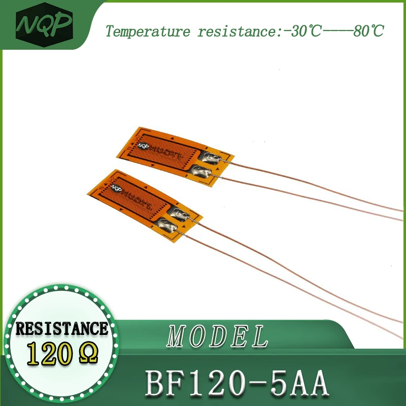 Strain Gauge BF120-5AA, high precision, resistive type, resistance value of 120 ohms, used for load cells.