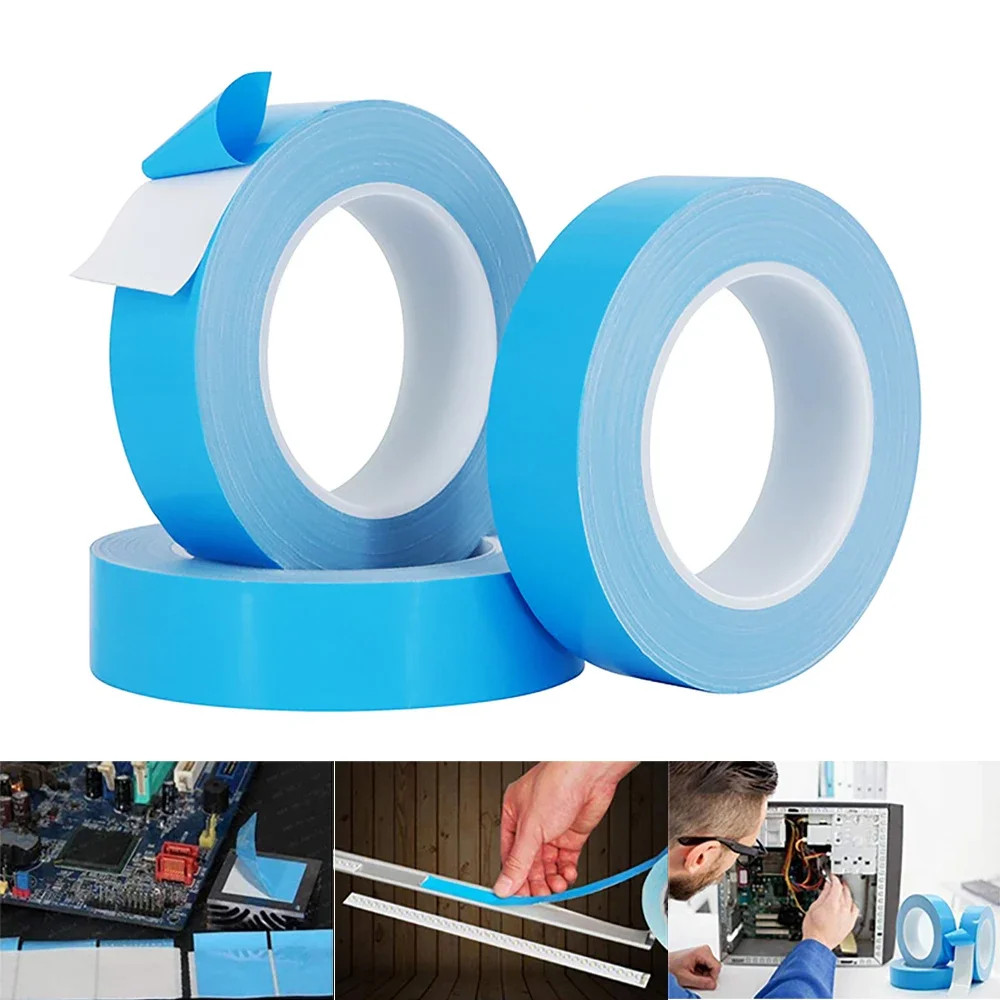 

10m/Roll 10mm 20mm 30mm Width Transfer Tape Double Side Thermal Conductive Adhesive Tape for Chip PCB GPU CPU LED Strip Heatsink