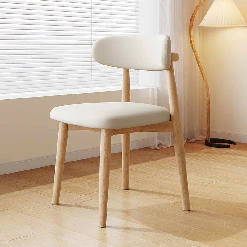 High Quality Nordic Modern Luxury Solid Wood for Dining Room 4 6 8 10 Chair Set Hotel Kitchen Living Room Leather Elegant Design