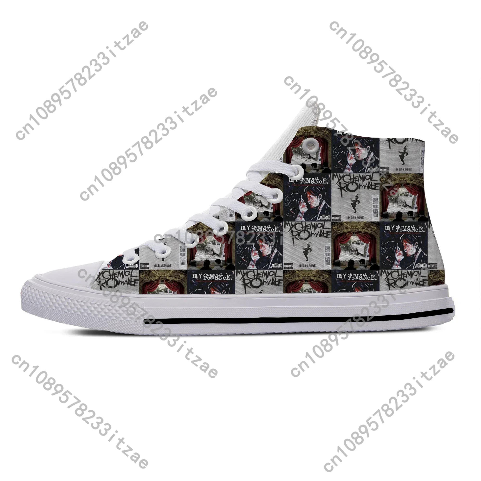 Hot Summer My Chemical Romance MCR Rock Band Funny Casual Shoes High Top Lightweight Men Women Sneakers Breathable Board Shoes - view 2