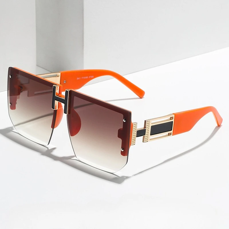 

Rock Punk Rimless Retro Glasses Men's Personality High-grade Sunglasses Summer Women's Driving Sun Glasses Outdoor Sports MJ0669