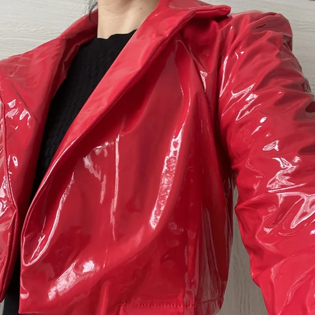 

Holiday Club Party Club Party Jacket Women's Crop Jacket Sleeveless Solid Color Spring Spring Jacket Autumn Jacket