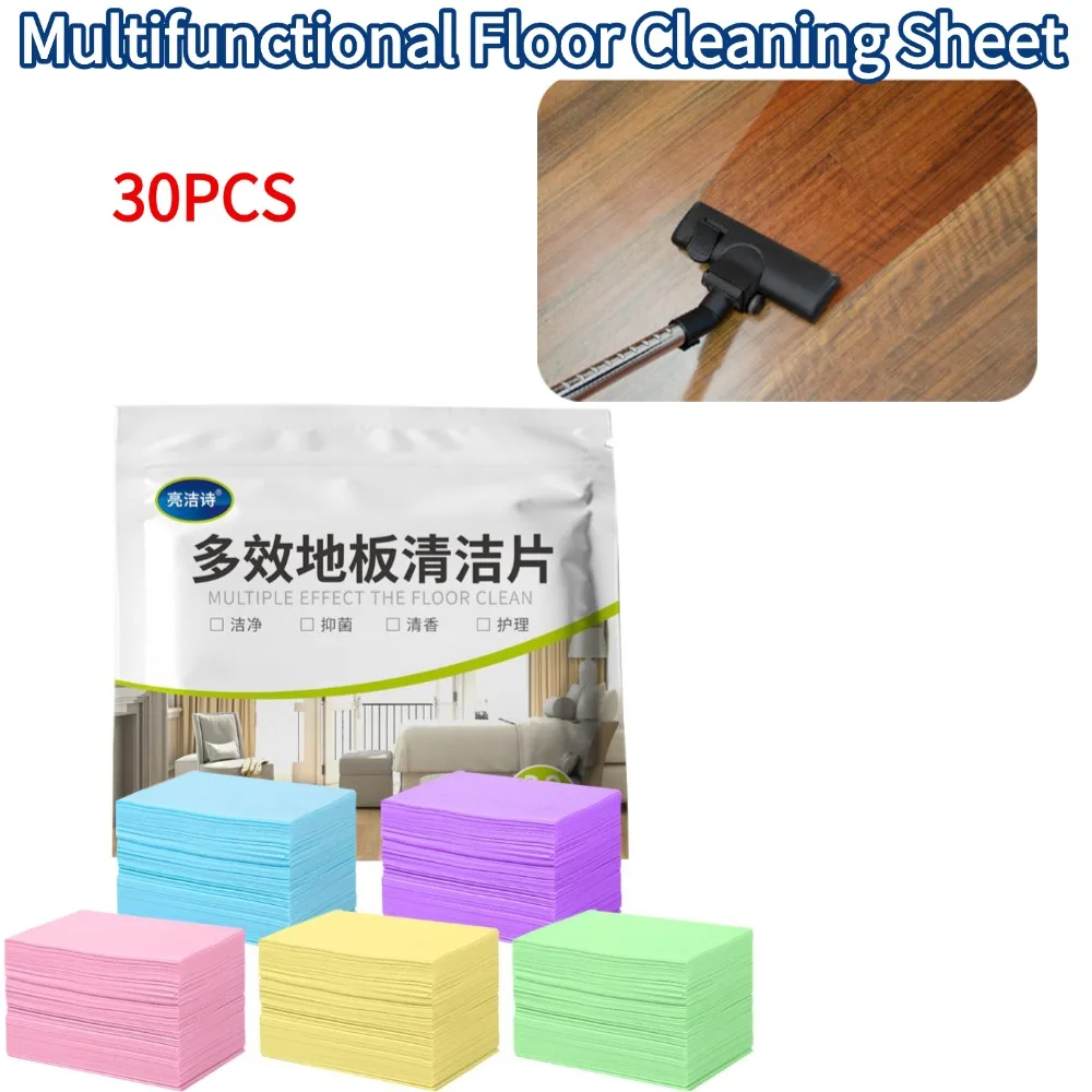 30Pcs Multifunctional Floor Cleaning Sheet Mopping The Floor Wiping Wooden Floor Tiles Toilet Disposable Floor Cleaner