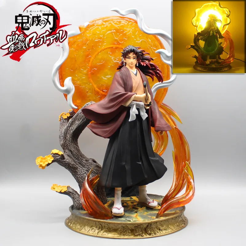 

40cm Demon Slayer Anime Figure Kimetsu No Yaiba GK Tsugikuni Yoriichi with LED Light Action Figure PVC Model Toys Ornament Gifts