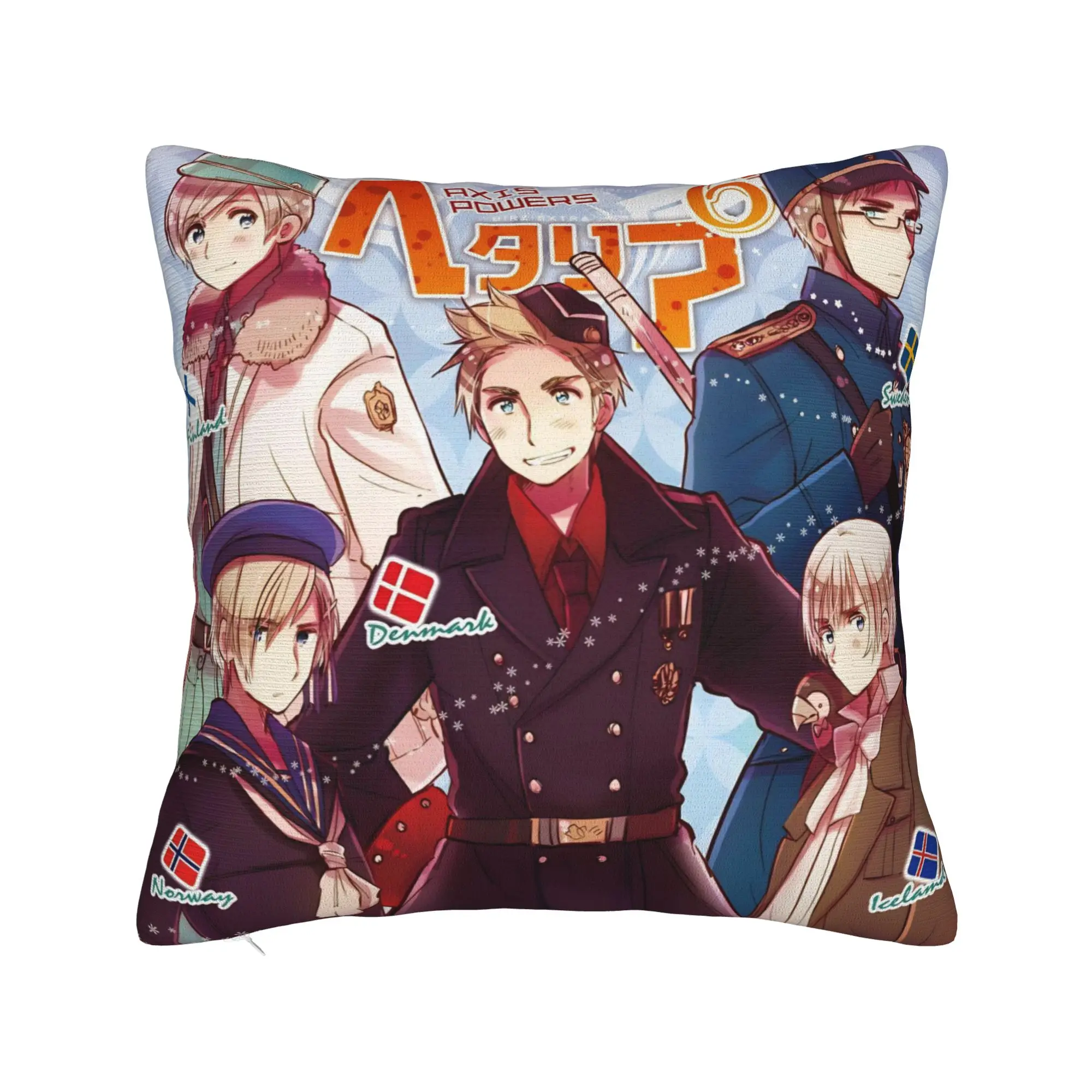 Decorative Pillow Cover Hetalias Axis Powers Accessories Home  Pillow Case Cover Square Multi-Size