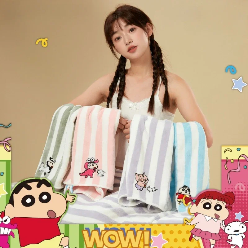 

Anime Crayon Shin Chan Towels Cartoon Girl 1 Pc Thickened Absorbent Bath Towel Soft Face Towel for Home Cute Child Beach Towel