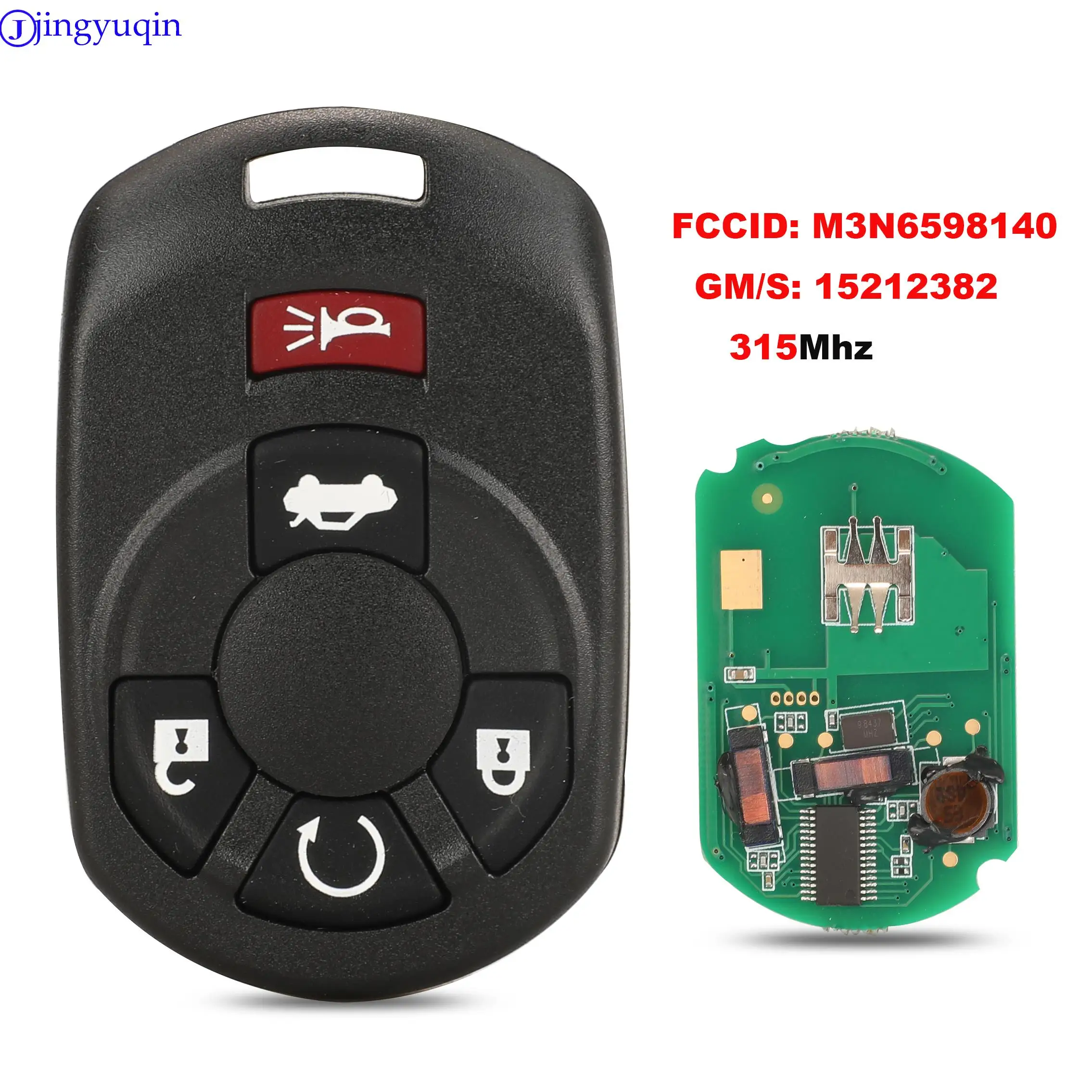 

jingyuqin 315MHz FCC ID: M3N65981403 GM/S: 15212382 Keyless Remote Key Fob For Cadillac STS 2005 2006 2007