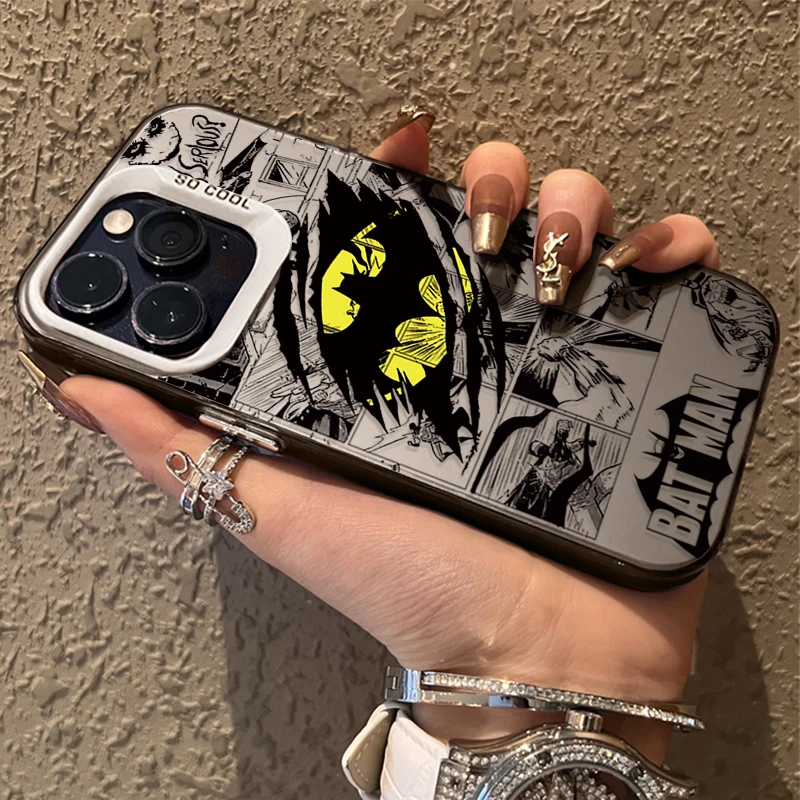 Spider Man Batmans Marvel PC Case for iPhone 16 15 14 13 12 11 Pro Max XS X XR 8 7 Plus SE 2020 Shockproof Matte Plating Cover