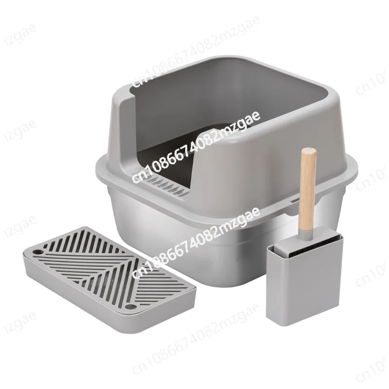 

Stainless Steel Cat Litter Box for Easy Cleaning, Detachable, Widened and Thickened Cat Toilets