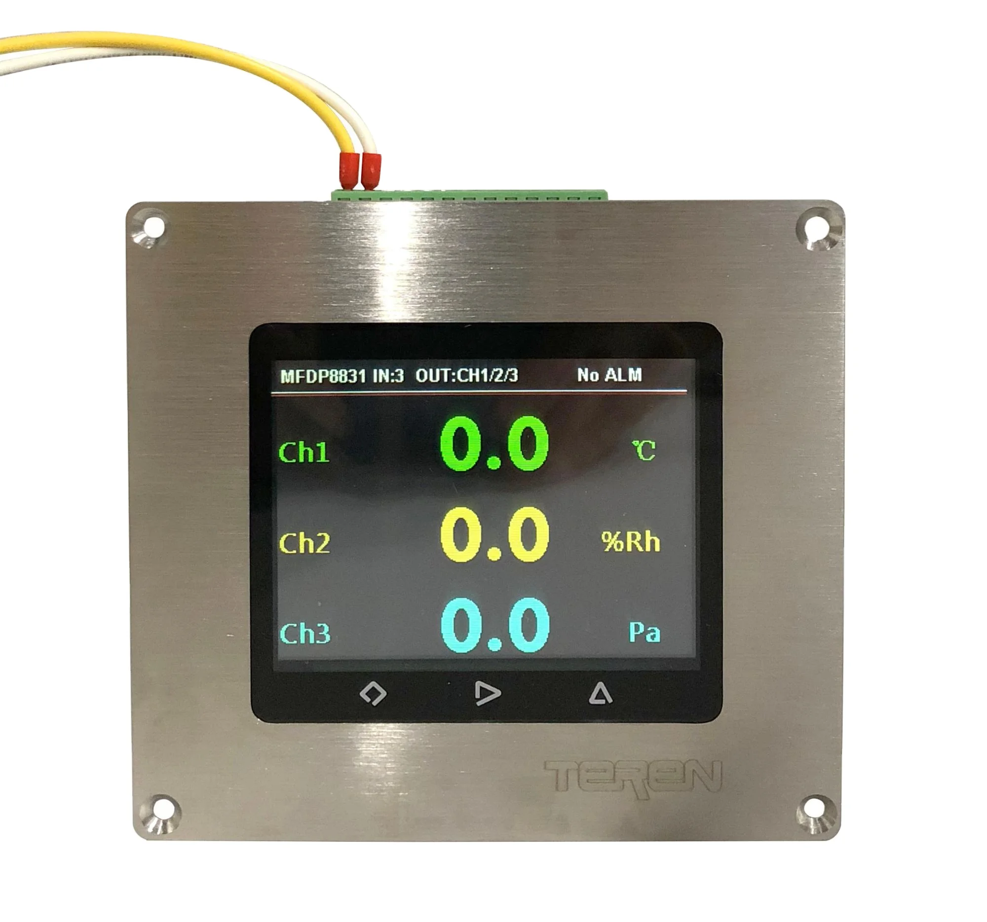 3 in 1 Digital Temperature Humidity Differential Pressure Level TFT LCD Display Transmitter for Clean Room