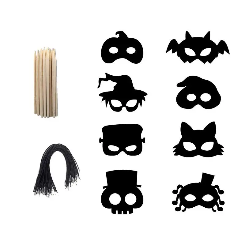 Scratch Paper Animal Face Covers Costume Accessories Scratch Paint Supplies For DIY Face Cover Crafts And Party Favors Cosplay