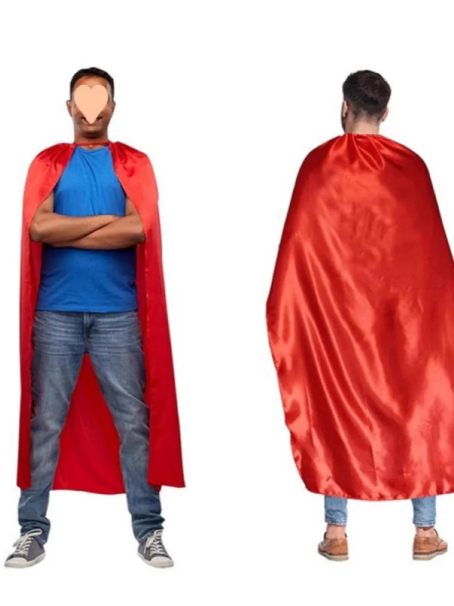 

Длинная накидка супергероя ярко-красного цвета, модный сценический костюм, подходящий для различных случаев, женский традицион...