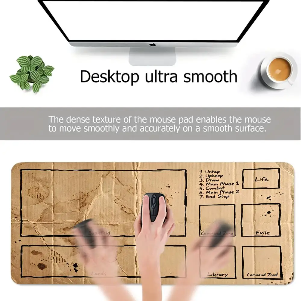 Retro Aged Paper Mouse Pad Magic Zones Card Playmat  Tabletop rug TCG  Game Mats  Duel Commander Gaming Desk mat Beginner