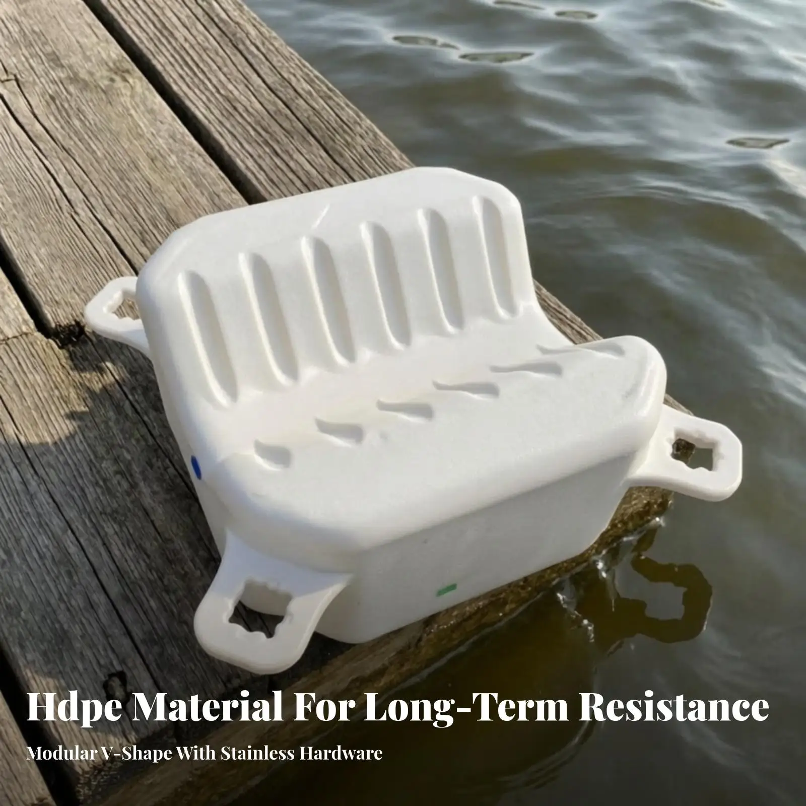 Floating Platform White PE V Shape Buoyant Block for Lake Dock Swim Deck Walkway Water Support System