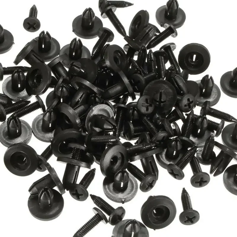 

50x 6mm Universal Car Fasteners Clip Body Hole Diameter Plastic Rivet Fastener Fender Bumper Push Pin Clip Auto Accessories NE