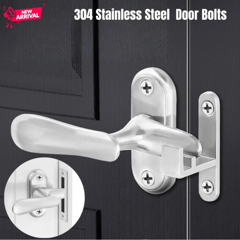 

Откидной замок-защелка из нержавеющей стали 304, дверные болты с двумя прорезями, противоугонные замки, пряжка для ворот для окон, шкафов, сарая, туалетных дверей