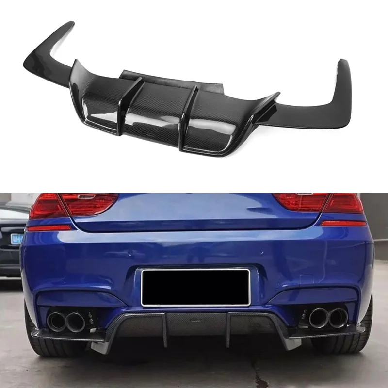 

M6 Carbon Fiber Car Rear Bumper Diffuser Lip for BMW F06 F12 F13 M6 2012-2016 640i 650i Rear Bumper Difffuser Lip Spoiler