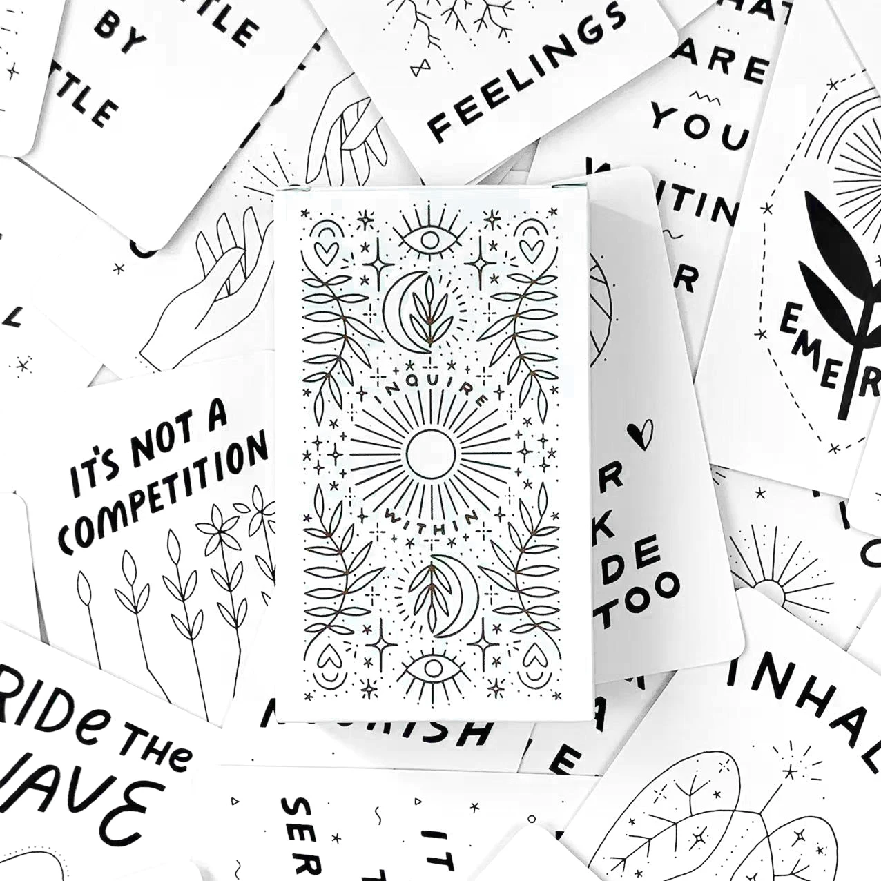 

New Inquire Within Mystical Artwork, Durable & Portable Card Deck, Perfect For Spiritual Guidance & Collectors