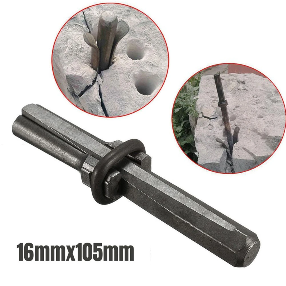 1/5PCS Stone Splitting Tool Stone Splitter Metal Plug Wedges Concrete Rock Splitters Hand Tool 14/16/18mm Stone Chopper Chisels