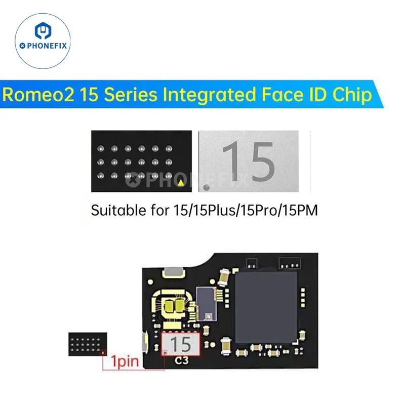 Nuevo cable flexible FPC de reparación de identificación facial sin eliminación JCID para iPhone X-15PM problemas de identificación facial sin