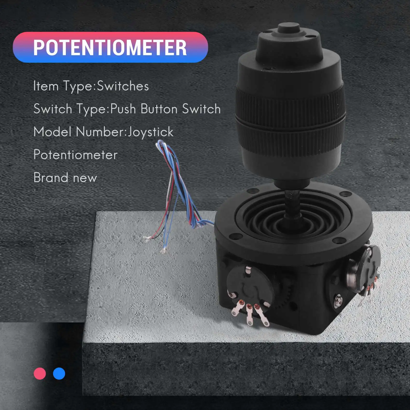 Electronic 4-Axis Joystick Potentiometer Button for JH-D400B-M4 10K 4D Controller with Wire for Industrial