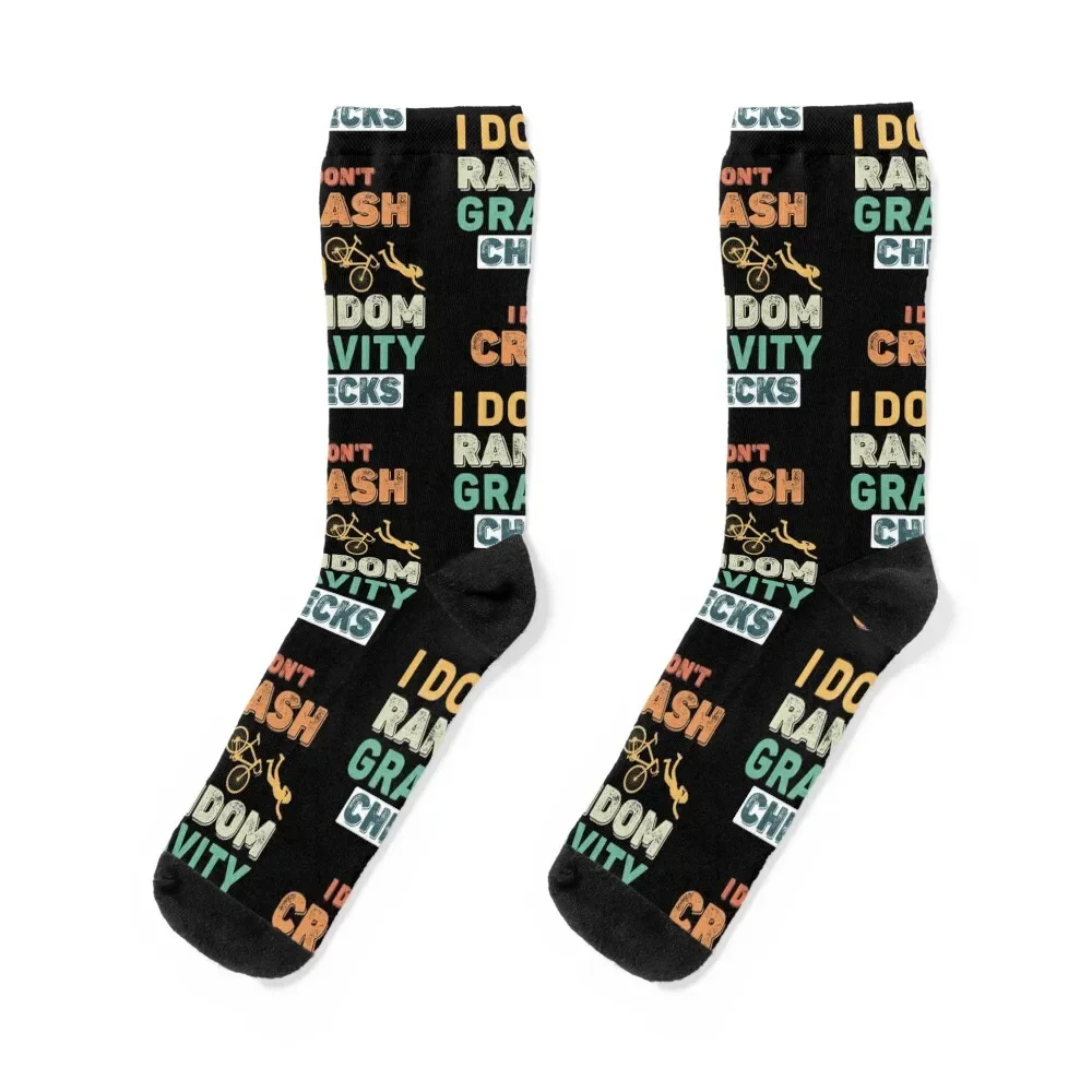 

Gravity Checks Cycopath - Funny Cycling Pun Vintage Retro Socks Wholesale football Rugby Socks For Girls Men's