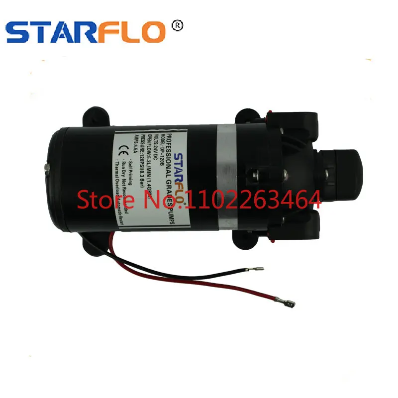 

DP-120B 120PSI diaphragm pump ultra sea water diaphragm 5.3LPM mini high pressure electric water pump