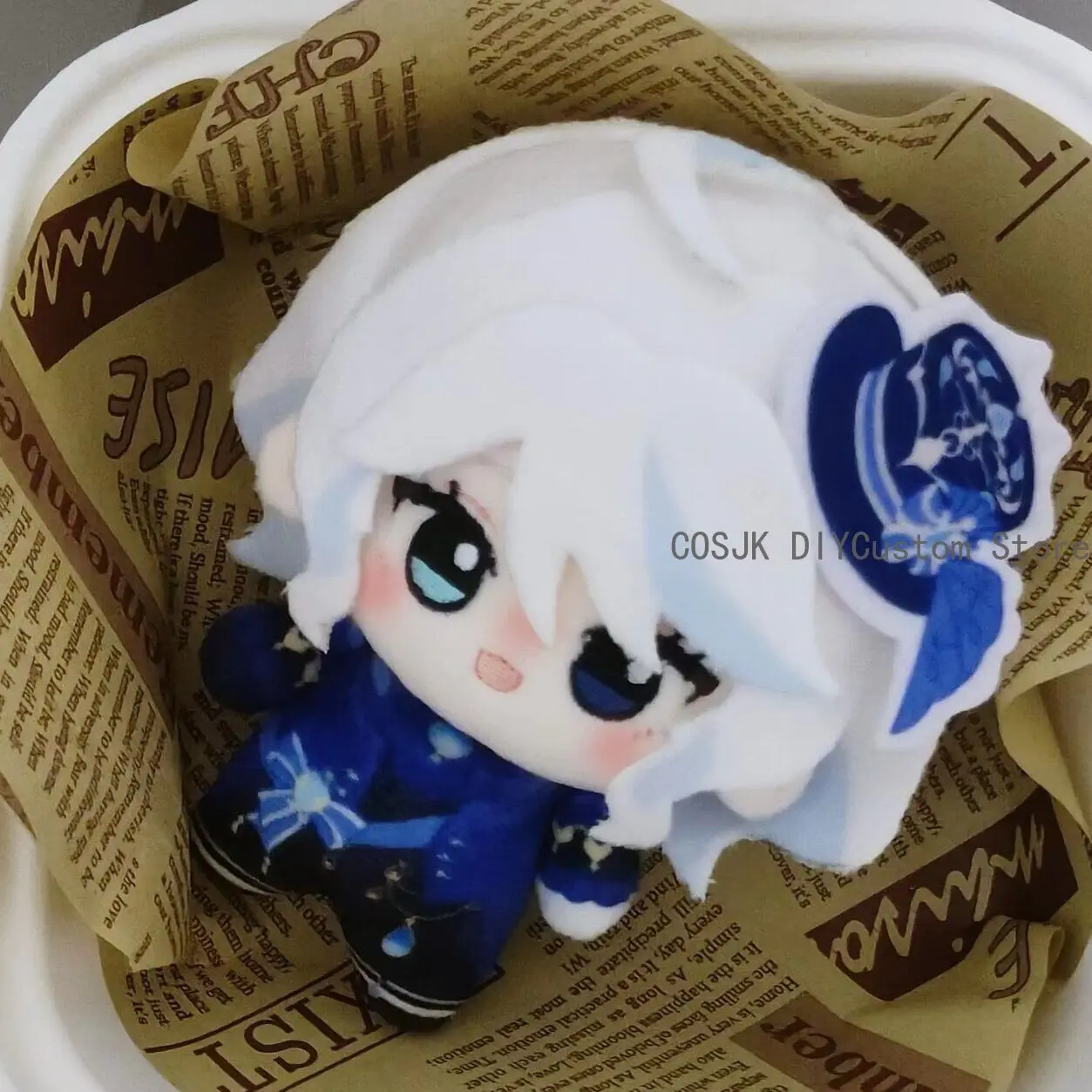 10CM Game Genshin Impact Qiqi Furina Shenhe Albedo Neuvillette Cute Body Maumet Puppet Plaything Pendant Keychain Mascot Plushie